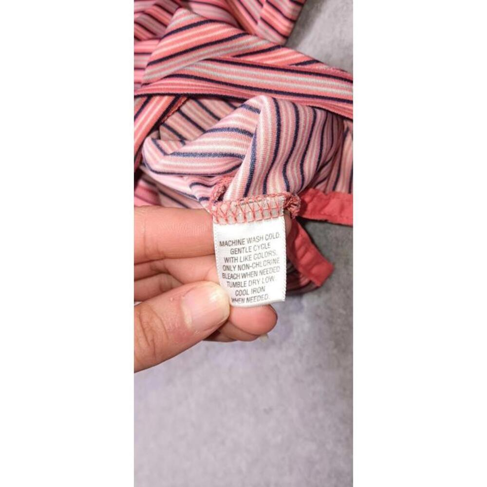 Greg Norman For Tasso Elba Golf Polo Mens Size Large Pink And Black Stripes Play - Picture 10 of 11